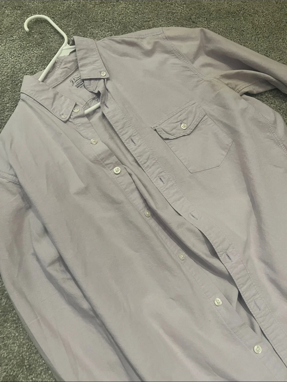 J. Crew Men's Light Lavender Button-Down Shirt